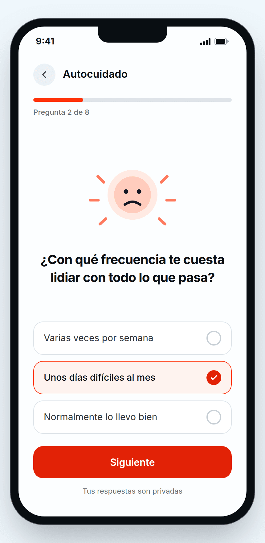 Salud Mental interface