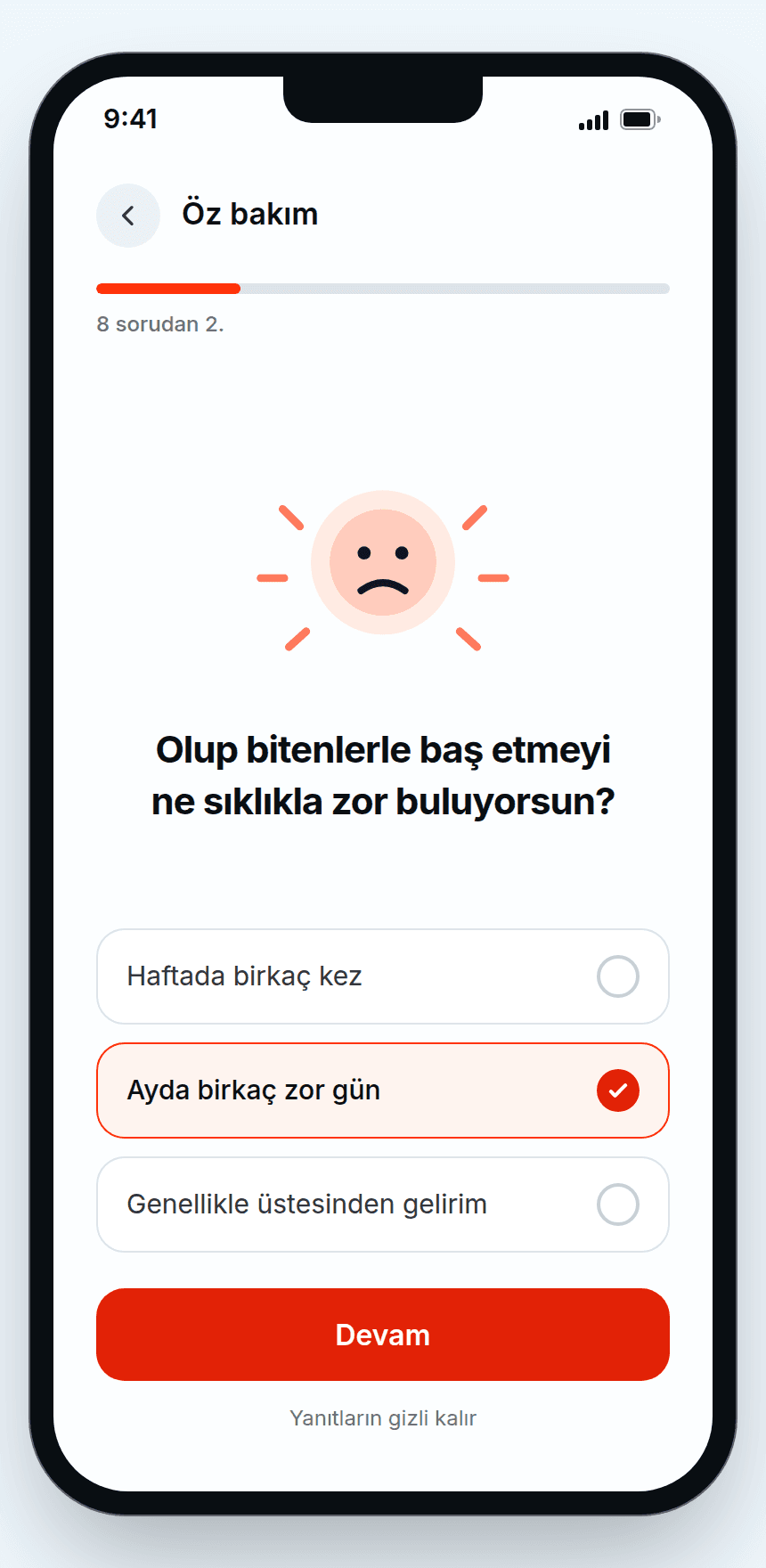 Ruh Sağlığı interface